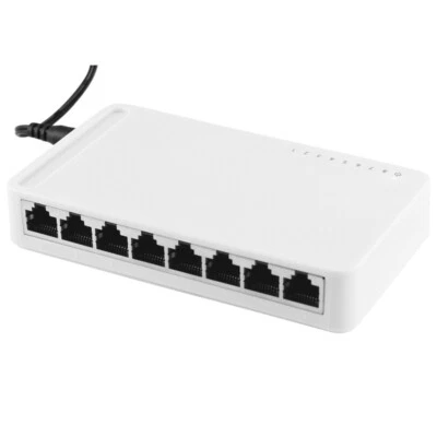 1x DSL LAN Netzwerk Adapter Verteiler Switch Box 8x RJ45 8 polig Kupplung IN OUT - Bild 1 von 3