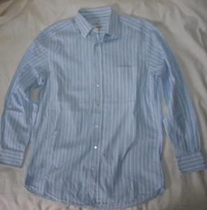 Langarmhemd blau Baumwolle Streifen van Laack Royal Gr. L 40 - Bild 1 von 3