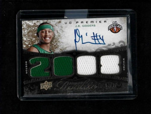 J.R. Giddens '08-09 UD Premier Jersey ON-CARD Auto Rookie RC #/75 Celtic JAYHAWK