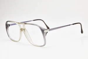 1980s vintage pilot eyeglasses 57-14 LUXOTTICA 3546 avio frame silver retro - Picture 1 of 14