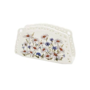 Daisy Flower Napkin Holder Fine Bone China w Box Gift - Picture 1 of 1