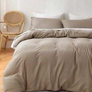 600TC Egyptian Cotton 3-PCs Duvet Cover Set With Zipper Closure & Corner Ties - Picture 1 of 31