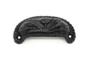 BIN PULL DRAWER BIN PULL BLACK IRON BIN PULL ANTIQUE BIN PULL CABINET BIN PULL - Picture 1 of 4