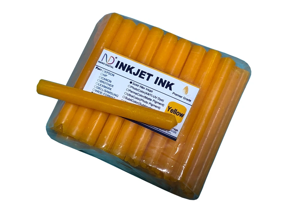ND® Solid Wax Ink for Xerox hotmelting printhead digital printing Yellow 400g - Image 1 of 1