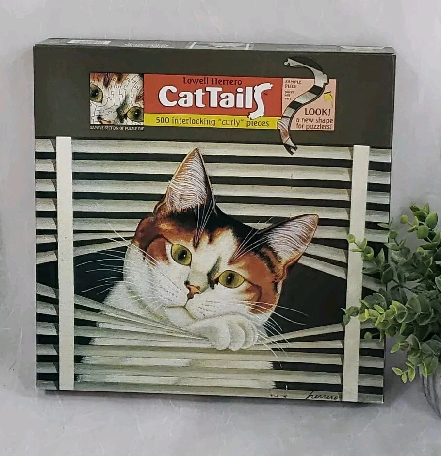 Jigsaw Puzzle Lowell Herrero Cat Tails Toulouse Largent 500 PC 27 X 20 Ceaco