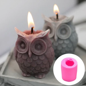 3D Owl Christmas Candle Silicone Mold for Candle Making DIY Handmade Resin Mould - Picture 1 of 6