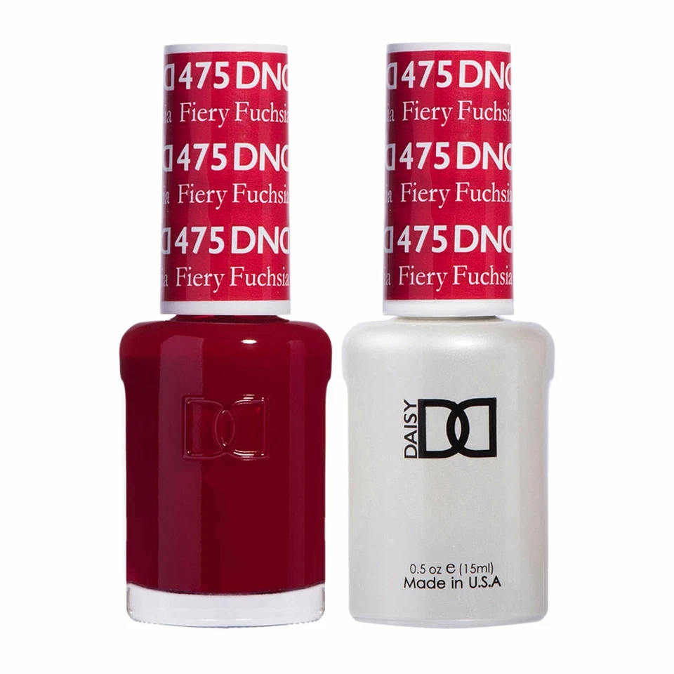 DND Duo Gel & Nail Polish Set - Fiery Fuchsia 475 - 2x15ml