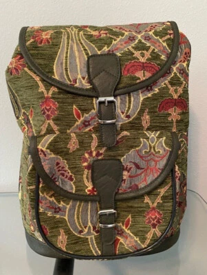 Turkish Exotic Floral Stitched Backpack - NEW - Medium Size - Image 1 of 4