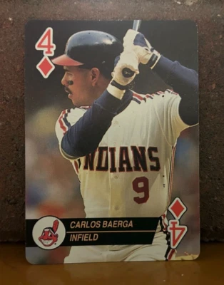 BASEBALL CARD NEW FRESH FROM PACK BICYCLE 1993 ACES CARLOS BAERGA INDIANS - Image 1 of 2