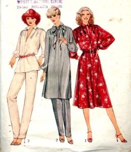 Cut Sewing Pattern Ladies Front Slit Pullover Dress top Pullon Pants Size 18 onl - Picture 1 of 2