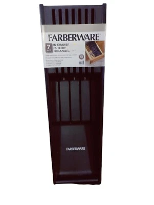 Farberware 5229614 organizador de cuchillos con cajón de 7 ranuras, 18 pulgadas, negro Foto 1 de 3