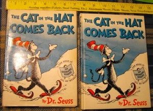 THE CAT IN THE HAT COMES BACK by Dr.SEUSS/1958/TRUE 1st Edit.1st ISSUE NF 1st DJ - Picture 1 of 24