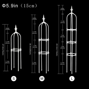3 Sizes Metal Garden Obelisk Climbing Plants Strong Tubular Plant Cage Support - Picture 1 of 23