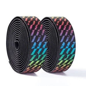 2 piezas Cinta suave para manillar de bicicleta PU EVA Manija de bicicleta de carretera Barra de cinta Arco iris - Imagen 1 de 5