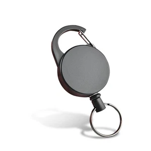 Llavero retráctil de alta resistencia mosquetón soporte insignia con cable de acero - Imagen 1 de 9