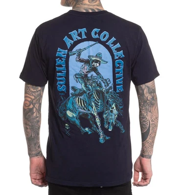Sullen Men's Fantasma Short Sleeve Premium T-shirt Skeleton Cowboy Tattoo Tee - Image 1 of 4