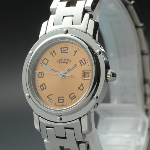 HERMÈS [Quasi Come Nuovo] Orologio Hermes Clipper CL4.210 Data Quarzo Donna 24mm Misura S GIAPPONE