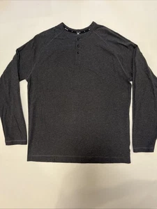 Public Rec Henley Long Sleeve Shirt Heather Charcoal Casual Button XL Athleisure - Picture 1 of 8