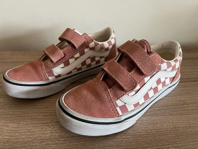 Vans Old Skool Juvenil Cuadros Polvoriento Rosa/Blanco, Talla 1 Niños Zapatos Únicos Foto 1 de 4