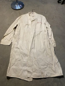 Abrigo médico sanforizado marca Quincy Specialties vintage años 30 lona algodón 40 - Imagen 1 de 8