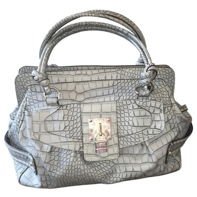 Bolso de Hombro Guess Vintage Y2k Croc Cuero Repujado Grande Cierre Azul Foto 1 de 4