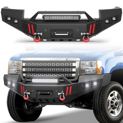 Front Bumper Pickup Offroad W/Sensor Holes For 2011-2014 GMC Sierra 2500 3500 HD Foto 1 de 4