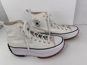 Converse Run Star Hike Platform High Top Women 11 Platform Men's 10 Canvas White - Picture 1 of 7