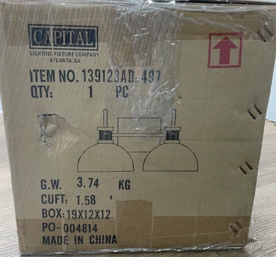 Luminária de vaidade Capital Lighting 139123-497 2 luzes 18"W banheiro LEIA* - Imagem 1 de 4