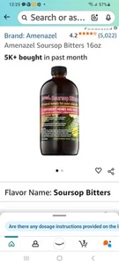 2x Amenazel Soursop Bitters - Herbal Liquid / colon and Digestive Health (16oz) - Picture 1 of 7