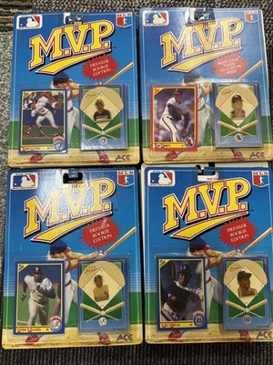 1990 MLB MVP Jim Abbott, John Olerud, Bernie Williams,  Milt Cutler Pins- 15 Lot - Image 1 of 4