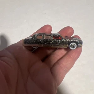 Hot Wheels 1990 Glitter Black Limo Cadillac Red Interior 1:64 Diecast Loose Rare - Picture 1 of 4