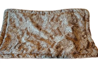 Croscill Vtg Gold Bronze Brown Floral King 1 Sham Braided  Gold Cording Quilted - Image 1 of 4