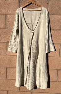 BLUE FISH LONG LINEN JACKET LAGENLOOK SIZE 0 - Picture 1 of 8