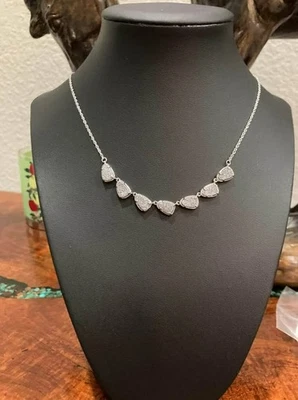 Kendra Scott Susanna Platinum Drusy Mult Stone Silver Necklace NWT - Image 1 of 3