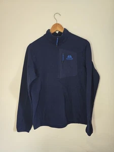 Mountain Equipment Lumiko Zip Long Sleeve T-Shirt Mens Size M Blue Outdoors - Picture 1 of 14
