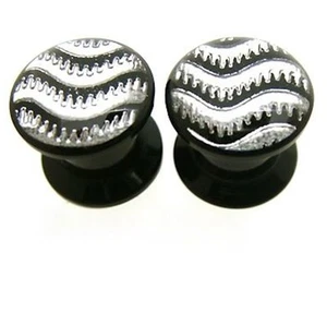 PAR DE ENCHUFES ROSCADOS INTERNOS DE ONDA 9/16" 14MM BLING - Imagen 1 de 1