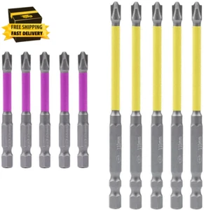 Juego de 10 brocas de destornillador Phillips ranuradas especiales magnéticas PH2 para electricistas - Imagen 1 de 7