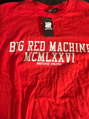 Undefeated T shirt new w tags Big REd machine Athletic dept streetwear S red - Image 1 of 3