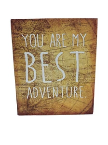 You Are My Best Adventure 10x12 Wall Art NEW Map / Print - Picture 1 of 13