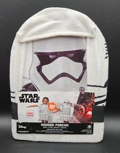 Nueva toalla poncho con capucha Disney Star Wars Storm Trooper para niños 22 pulgadas x 22 pulgadas - Imagen 1 de 2