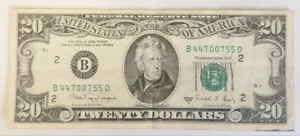 B44700755D 1988A $20 Dollar Note Fancy Repeater Serial Number - Picture 1 of 2