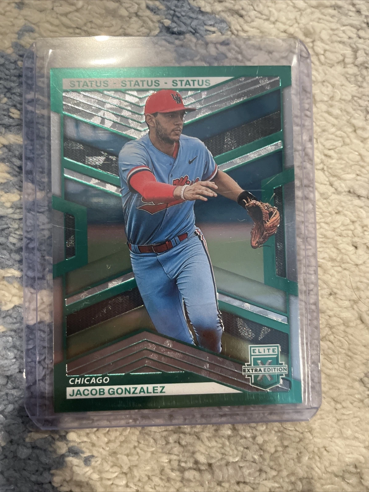 2023 Panini Elite Extra Edition - Green Status #4 Jacob Gonzalez /499 (RC)