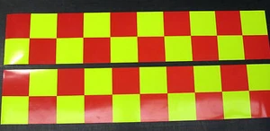 Magnetische reflektierende Battenberg Seitenreflektoren 1500 mm rot/gelb - Bild 1 von 1