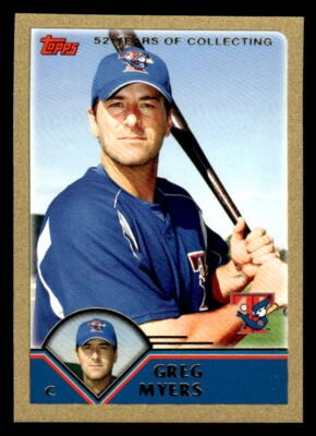 2003 Topps Traded & Rookies #T5 Greg Myers Gold #/2003 - Image 1 of 2