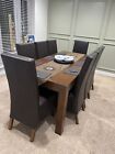 Next Mango Wood Dining Table And 8 Chairs - Fabulous Condition