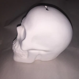 Cool  Ready to Paint Ceramic SKULL head Bank   - Picture 1 of 2