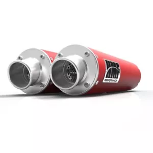 HMF Performance Series Red Dual Slip On Exhaust Pipe Can-Am Renegade 1000 - Picture 1 of 3