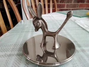 Vintage donkey ring holder Seba English silver plate stylised retro - Picture 1 of 6