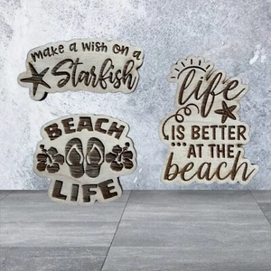 Beach Life gravierte Kühlschrankmagnete - brandneu - Bild 1 von 2