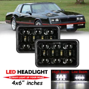 2pc 4X6''LED Headlight Hi-Lo Beam For Chevrolet Monte Carlo Camaro Buick Electra - Foto 1 di 12